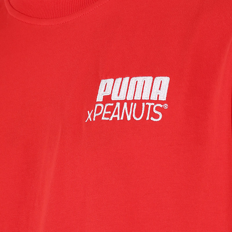 мужская красная футболка PUMA x Peanuts Tee 53061611 - цена, описание, фото 4